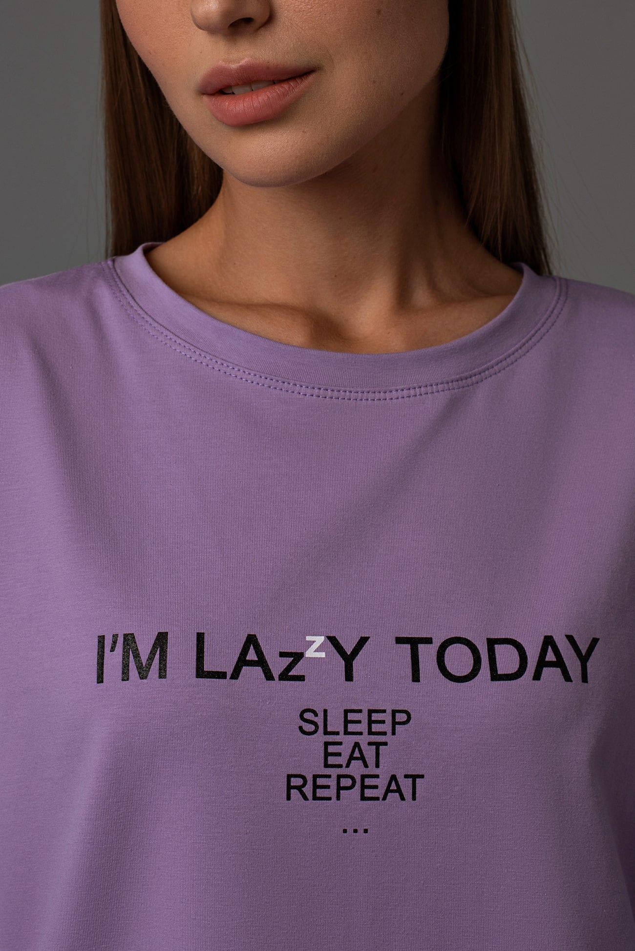 Футболки Футболка Lazy (S Бузковий) - Sleep&Go