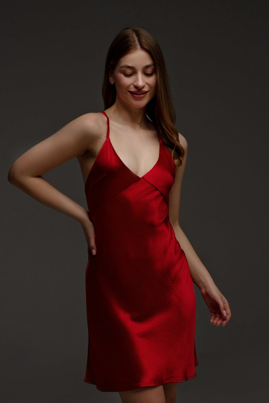Плаття Сукня Silk Dress Sharp (S Червоний) - Sleep&Go