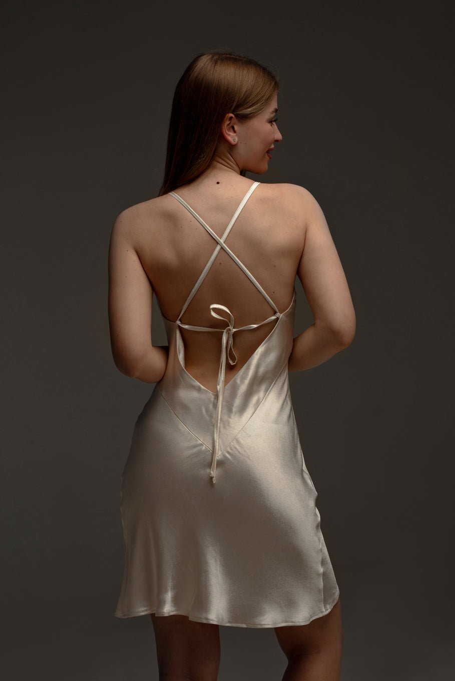 Плаття Сукня Silk Dress Sharp (S Білий) - Sleep&Go
