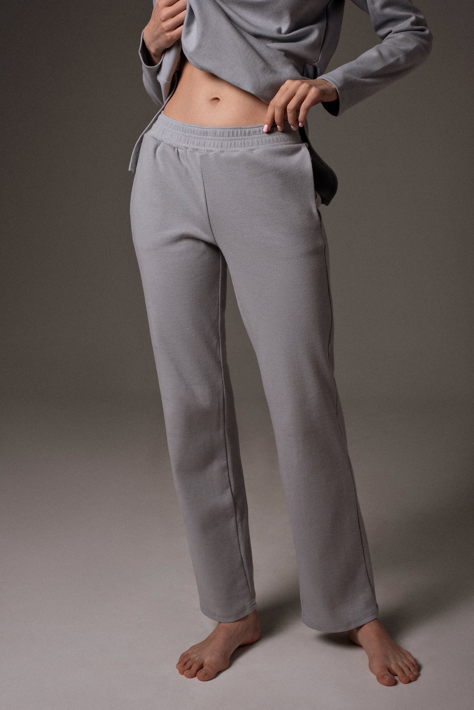 жіноча піжама interlock штани та кофта з довгими рукавами
