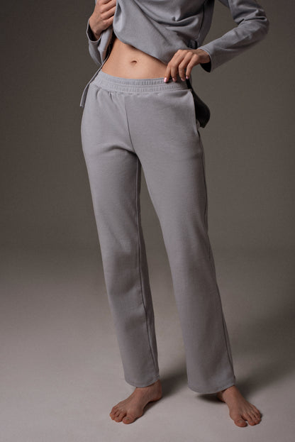 жіноча піжама interlock штани та кофта з довгими рукавами