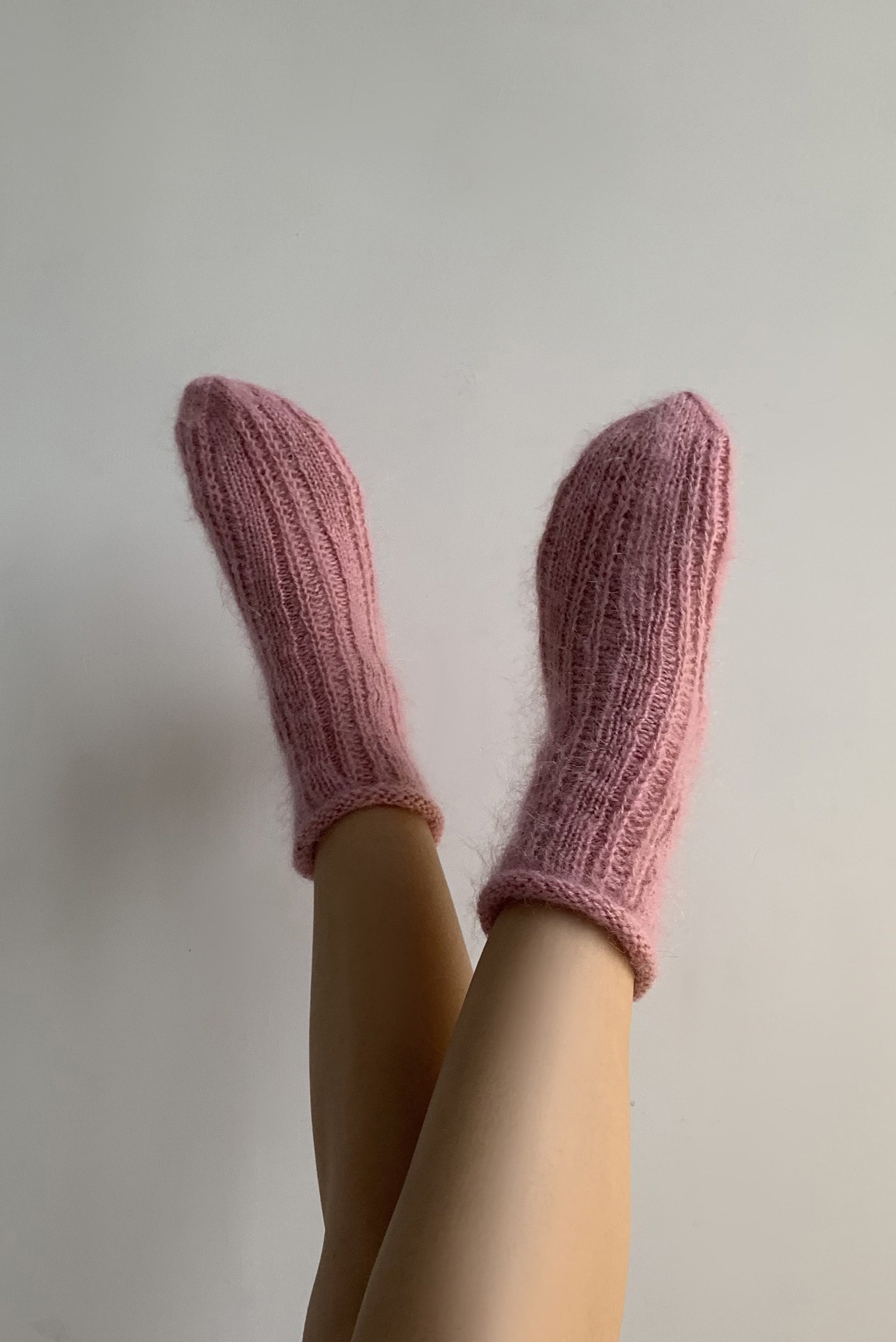 рожеві шкарпетки з натуральної в'язки